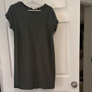 Casual Gray T-Shirt Dress